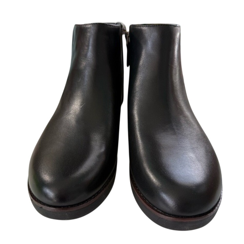 FitFlop‎ Ziggy Black Leather Zip Ankle Bootie 8.5 NIB SupercomFF Ergonomic APMA